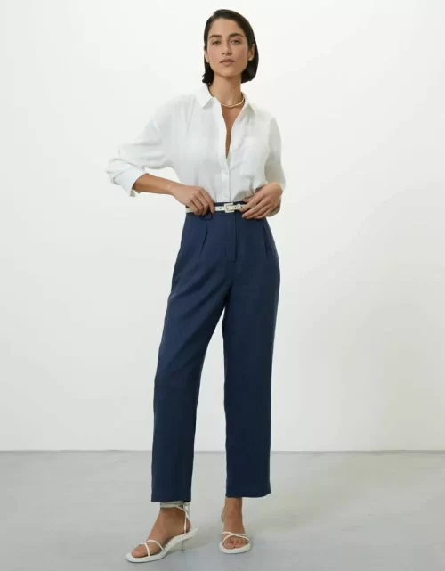 CALÇA ALFAIATARIA RETA - AZUL MARINHO