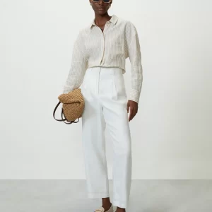 CALÇA AFAIATADA RETA - OFF WHITE
