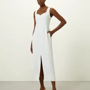Vestido Recortes Off White