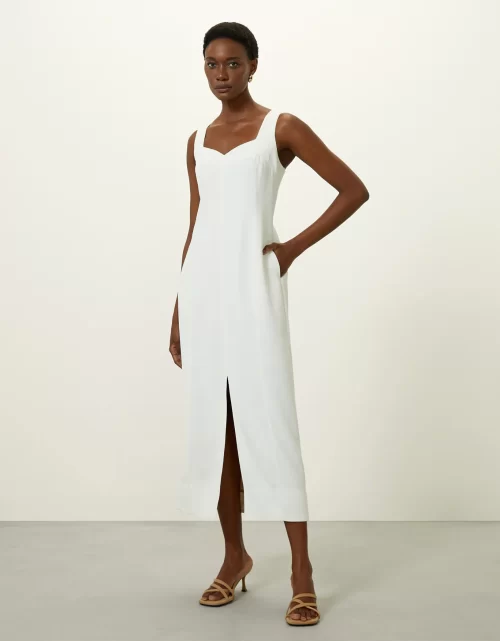 Vestido Recortes Off White