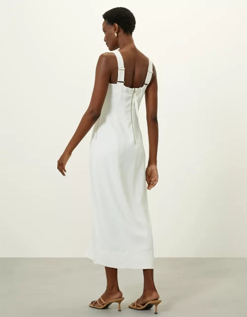 Vestido Recortes Off White - Image 2