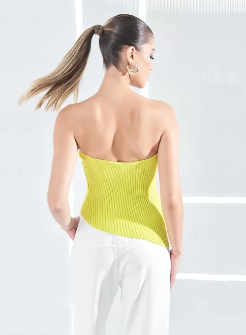 Blusa Assimétrica Tricô - amarelo - Image 2