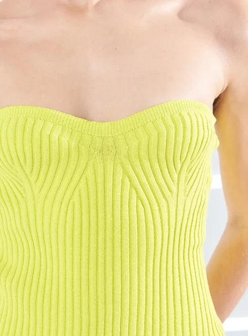 Blusa Assimétrica Tricô - amarelo - Image 3