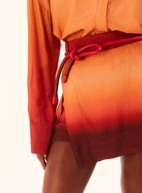 Short Saia Com Cinto Estampa Ombré - Image 3