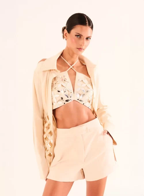 Short Alfaiataria Clean - BEGE