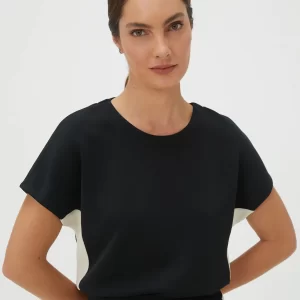 Blusa faixa lateral preta 360