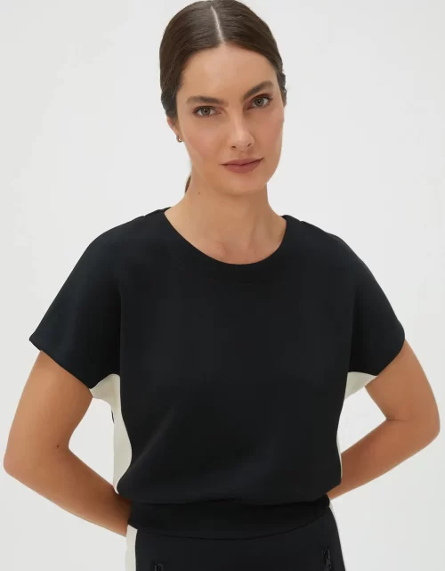 Blusa faixa lateral preta 360