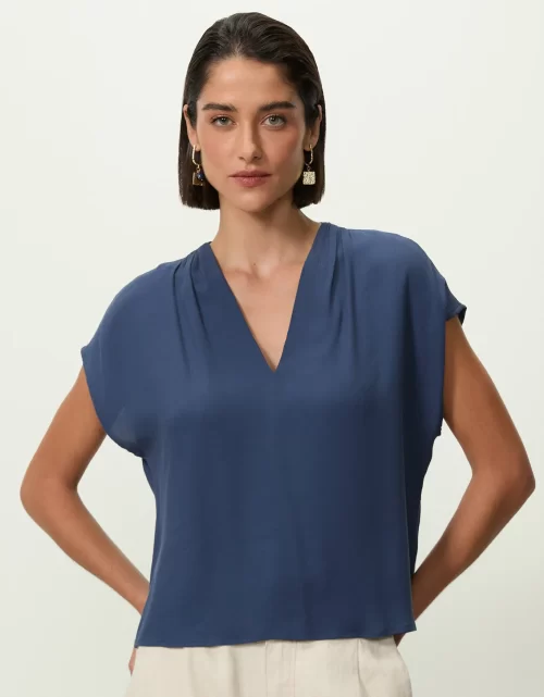 Blusa Franzido decote