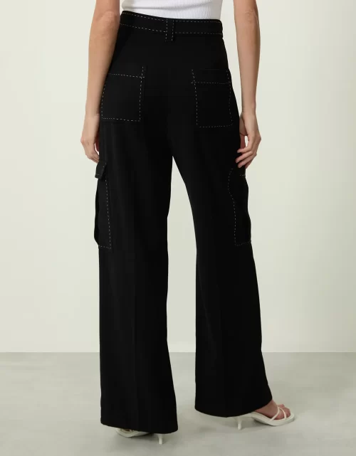 CALÇA CARGO COM CONTRASTE - PRETO - Image 2