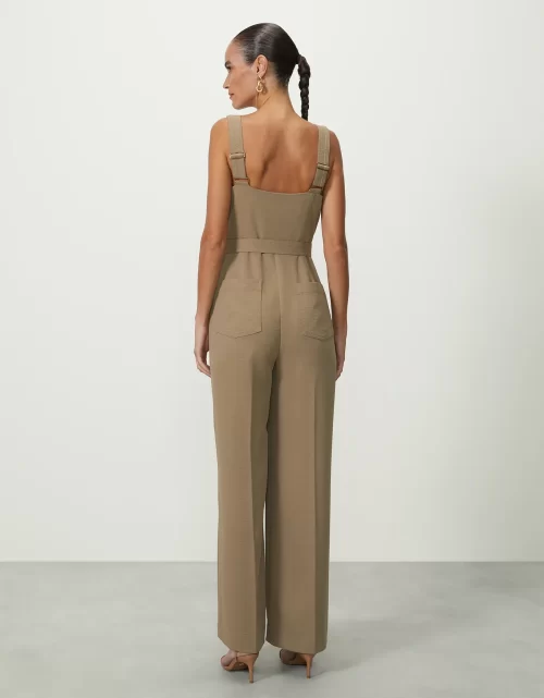 Macacao Pantalona com Cinto Fume - Image 2