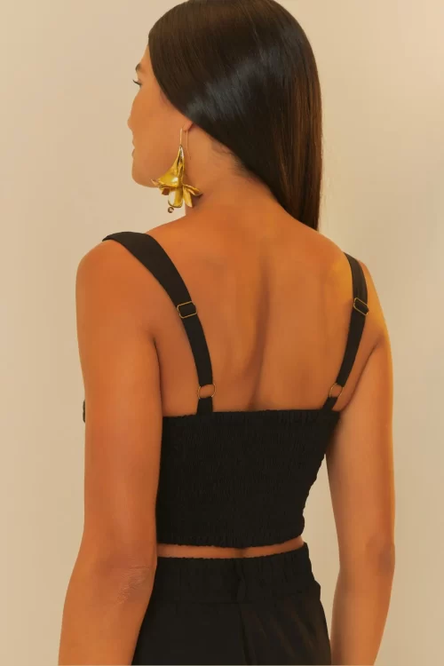 BLUSA CROPPED PREGAS - PRETO - Image 2