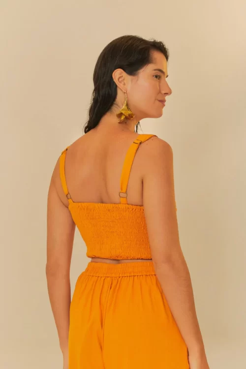 BLUSA CROPPED PREGAS - LARANJA - Image 2