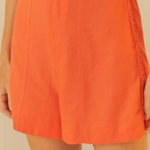 Short Trança Lateral Rosa Bossa