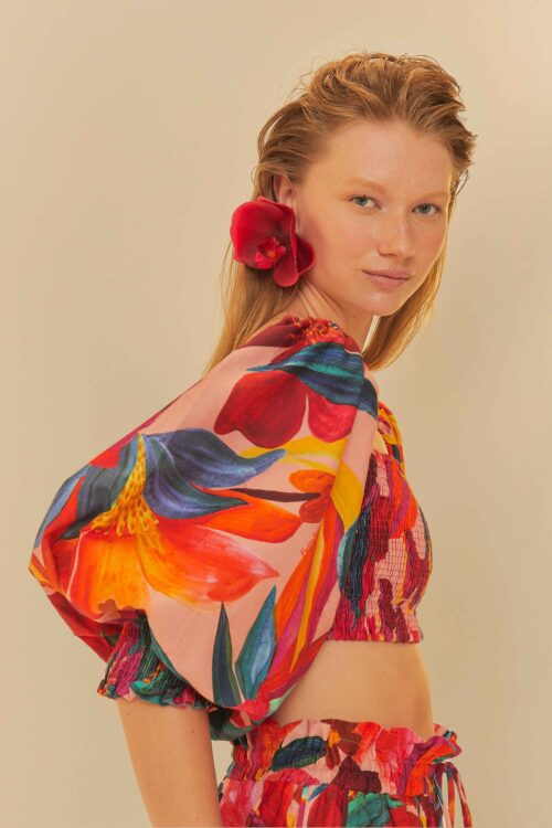 BLUSA LASTEX FLORAL ERIKA - Image 2