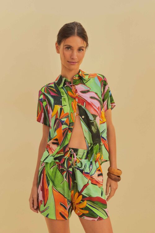SHORT FOLHAGEM DE BANANA