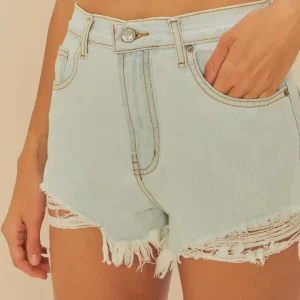 Short Jeans Curva Claro