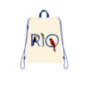 Bolsa Praiana Rio - azul e off whitte - Image 2