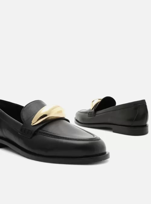 Mocassim Preto Couro Metal Bold Silvia Braz - Image 4