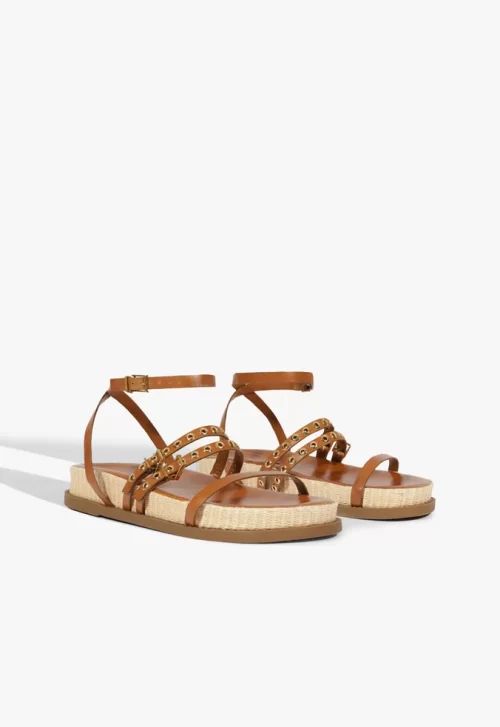 Papete Annete Sporty Couro Marrom