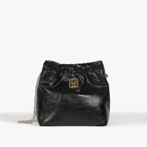 Bolsa Tiracolo Hoover Couro Preta