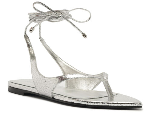 Rasteira Snake Metal Prata