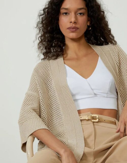 Kimono tricot dourado - Image 2