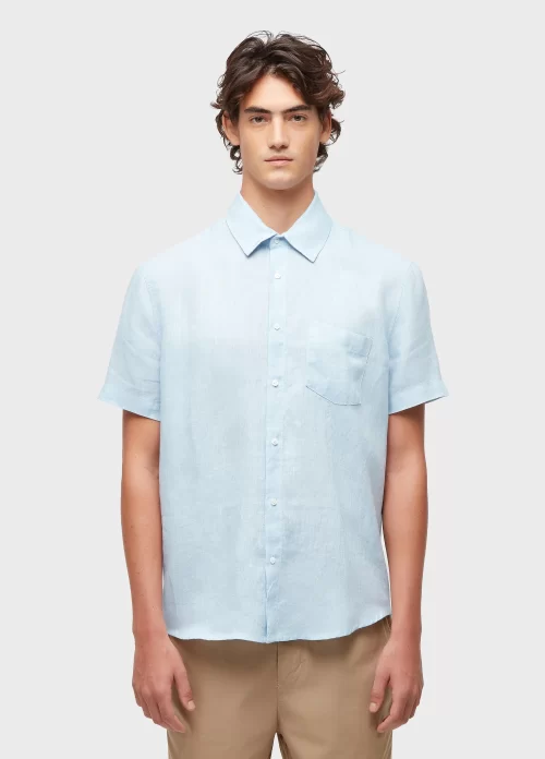 Camisa classic linen - azul