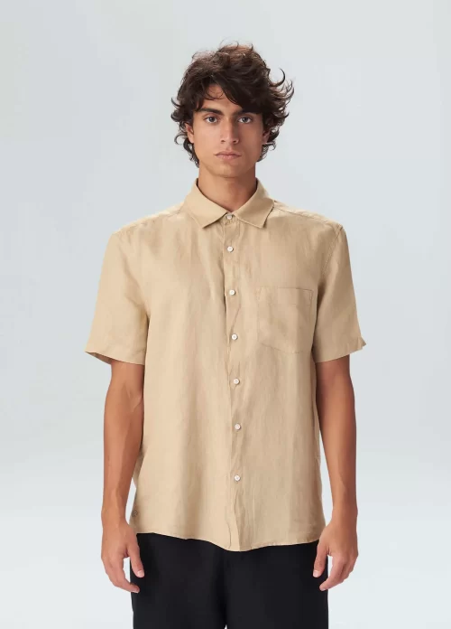 Camisa classic linen - caqui - Image 3