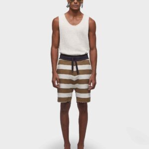 Bermuda casual listrada moletom