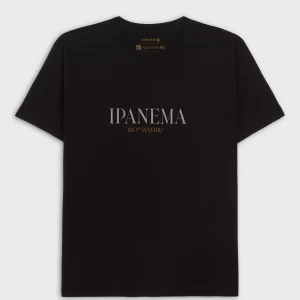 T-shirt vintage ipanema serifado - preto