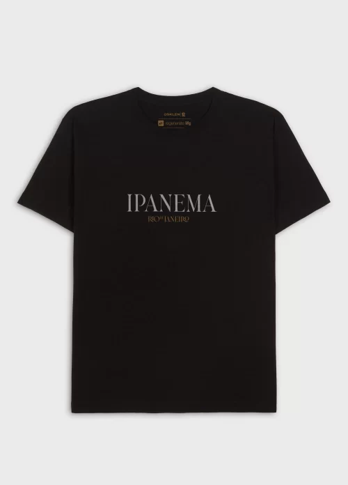 T-shirt vintage ipanema serifado - preto