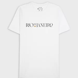T-shirt stone rio serifado - branco