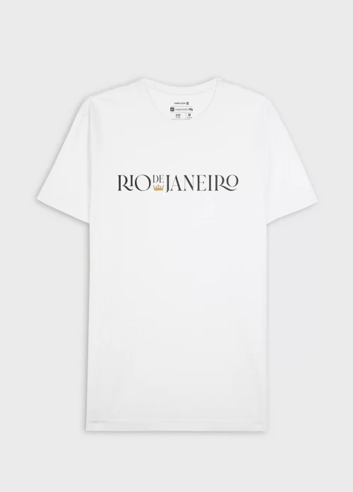 T-shirt stone rio serifado - branco