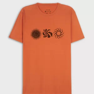 T-shirt vintage magic sun - laranja
