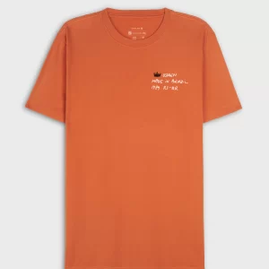 T-shirt vintage little text - laranja