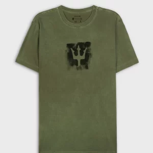 T-shirt stone tridente brush - verde palmeira