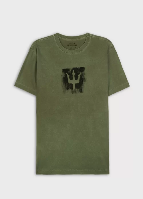 T-shirt stone tridente brush - verde palmeira