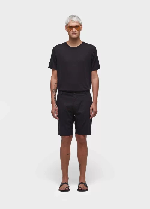 Bermuda alfaiataria basic linen - preto
