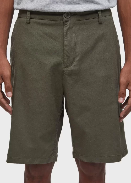 Bermuda alfaiataria basic linen - verde militar - Image 4