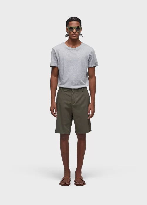 Bermuda alfaiataria basic linen - verde militar
