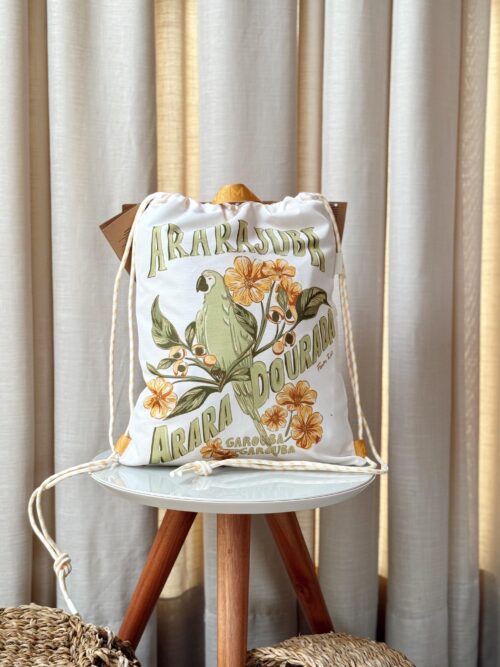 Bolsa Praiana Floral Ararajuba