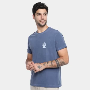 T-shirt stone tridente oceans - azul marinho