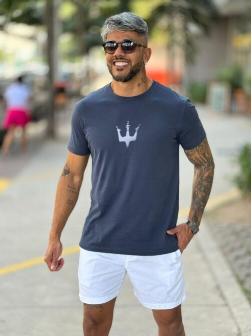 T-shirt vintage deep sea - azul marinho