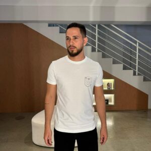 T-shirt stone brasão rough - branco