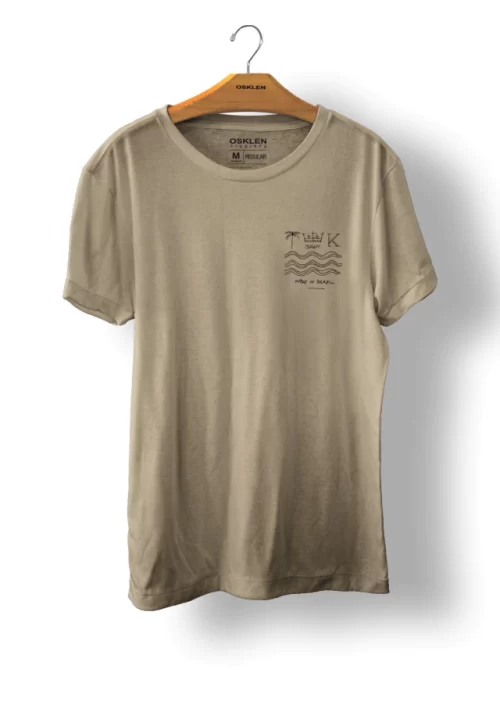 T-shirt stone brasão naive - palha