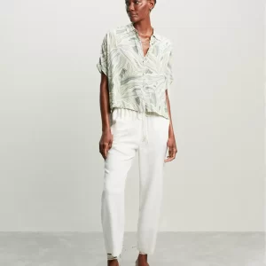 Camisa folhagem giz