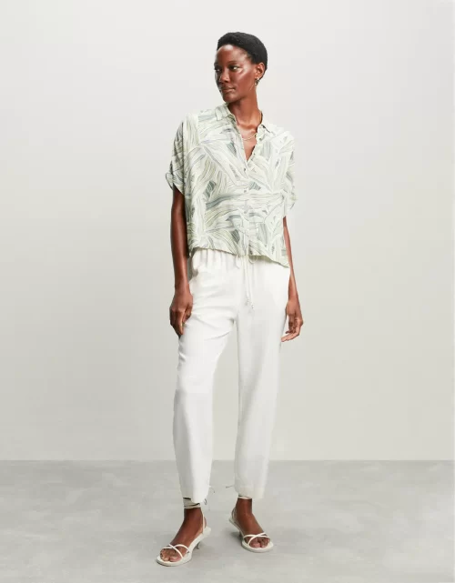 Camisa folhagem giz