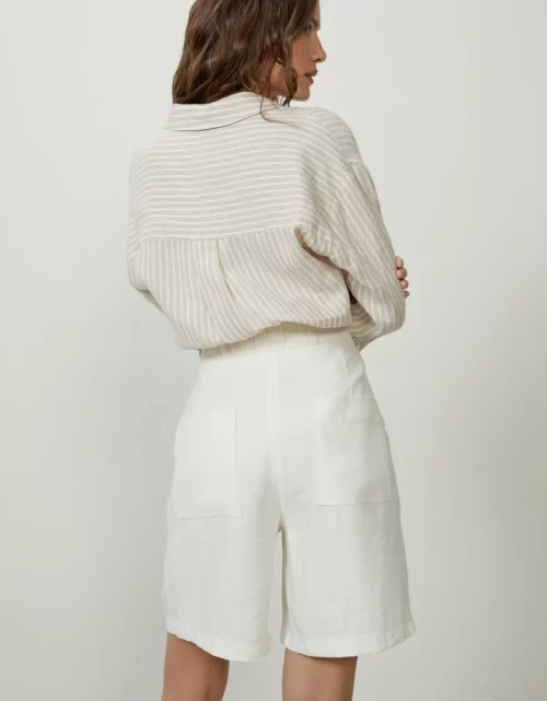 Bermuda Alfaiatada Cintura Alta - off white - Image 2