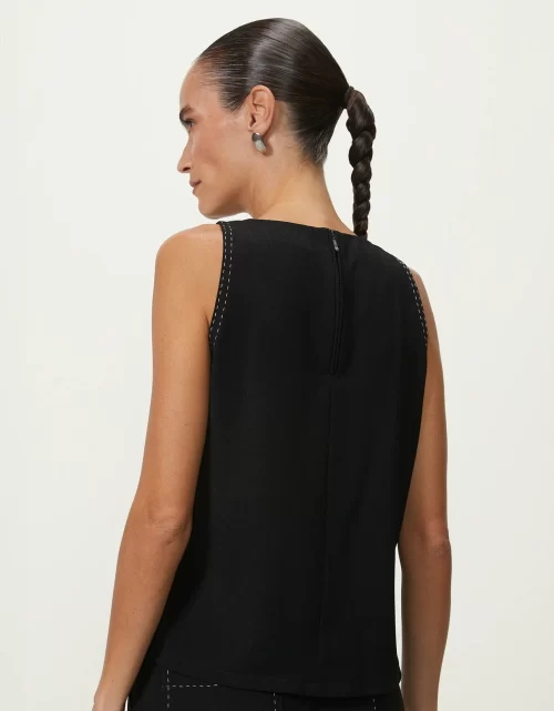 Blusa Costura Com Contraste - preto - Image 2