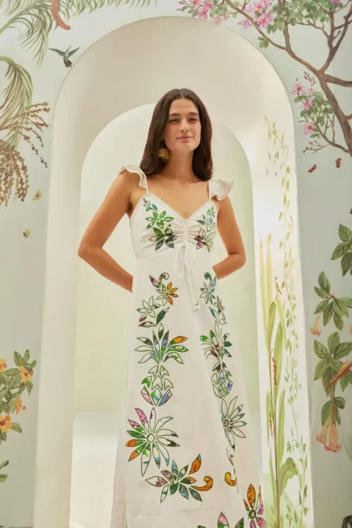 Vestido Bordado Floral Folk - Image 2